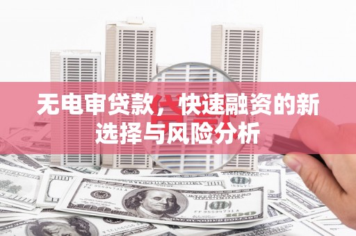 波密无电审贷款，快速融资的新选择与风险分析