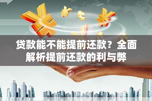 波密贷款能不能提前还款？全面解析提前还款的利与弊