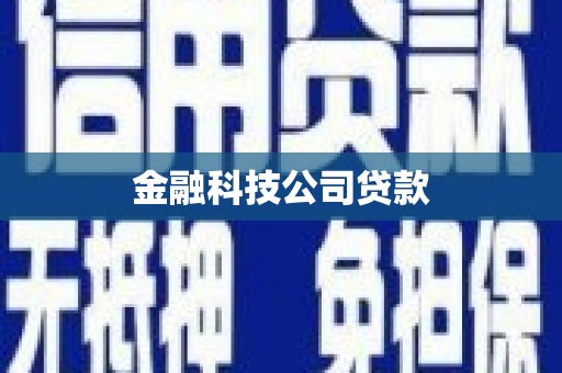 波密金融科技公司贷款